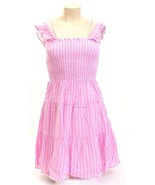 Romeo &amp; Juliet Couture Pink &amp; White Tiered Smocked Dress Women&#39;s NWT - £95.09 GBP