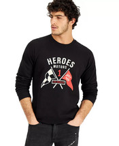 Heroes Motors Men&#39;s Flagged Pullover Sweatshirt in Black-Large - £27.51 GBP