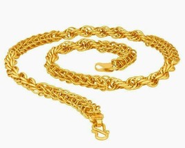 22K Yellow Gold Handmade Unique Twisted Design Chain Necklace Unisex Jewelry - £4,032.77 GBP