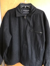 Abercrombie Fitch Men’s M Black Wool Viscose Blend Full Zip Windbreaker ... - £34.80 GBP