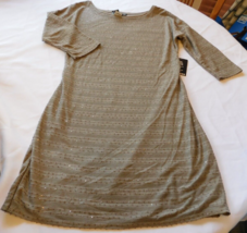 Express Women&#39;s Ladies 1/2 Sleeve Knee Length Dress Size L large Sequins... - £55.21 GBP