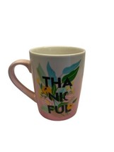 Starbucks 2020 Thankful Coffee Tea coffee Mug Cup Pink Floral 10 oz. - £9.74 GBP