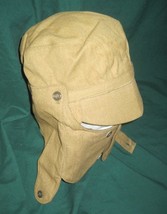 Vintage SOVIET Army Detachable Neck Flap Face Shield Syriyka Hat Cap Sz 57 - £27.72 GBP