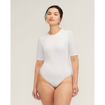 Everlane Womens The Short-Sleeve Crew Neck Bodysuit White Thong XS - $24.06