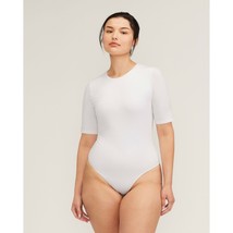 Everlane Womens The Short-Sleeve Crew Neck Bodysuit White Thong XS - £18.81 GBP