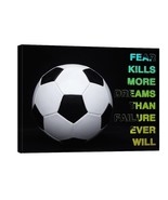 Inspirational Football Quote Fear Kills More Dreams Canvas Wall Art Kids... - $323.05 MXN+