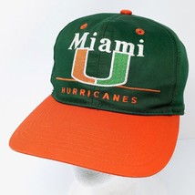 Vintage University of Miami Hurricanes Twins Enterprise Snapback Cap Hat - £18.34 GBP