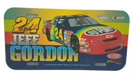 Vintage 1995 Plastic License Plate Collectible #24 Jeff Gordon Du Pont Racing - £7.71 GBP