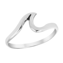 Everyday Excitement Ocean Wave Sterling Silver Ring - 8 - £10.57 GBP