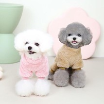 Tricolor Coral Velvet Pet Sweater - Winter Warmth For Your Furry Friend - £11.05 GBP