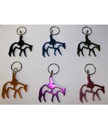 Aluminum Western Horse Key Chain Ring - Choice of Color - £2.28 GBP