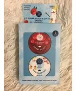 Woolzies lip sugar scrub &amp; lip mask combo set 2 merry berry iced frostin... - $16.82