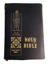 Vintage Holy Bible Good Saviour Edition 1950 Large 12x8  Red Letter Illustrated - £12.11 GBP
