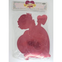 Happy Valentine&#39;s Day Cupid Heart Cutouts Vintage NOS - £14.38 GBP