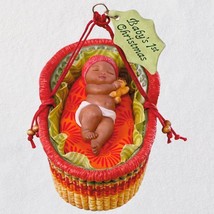Hallmark Ornament 2018 - African American Babys First Christmas - Porcelain - £14.64 GBP
