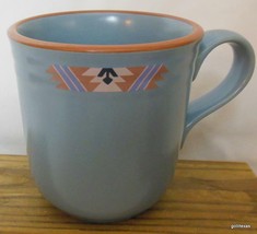 Vintage Noritake Stoneware Mug Blue Adobe  4&quot; - £10.85 GBP