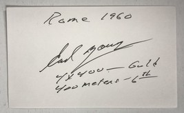 Earl Young Signed Autographed 3x5 Index Card - Olympic Gold Medalist - £11.79 GBP