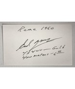 Earl Young Signed Autographed 3x5 Index Card - Olympic Gold Medalist - $285.10 MXN