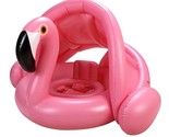 Baby Pool Float With Canopy,Flamingo Inflatable Swimming Ring,Infant Poo... - $33.99
