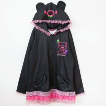 Gloomy Bear Black Pink Lace Oversized Lolita Kawaii Cute Hoodie, ONE SIZE - £50.83 GBP