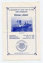 1972 Souvenir of Visit to the USS Missouri Pearl Harbor Hawaii Surrender... - $17.82