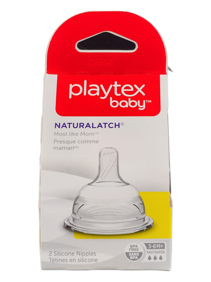 Primary image for Playtex Baby NaturaLatch Nipples BPA Free 3m+ 2-pack Silicone Fast Flow