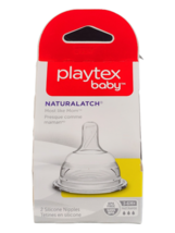 Playtex Baby NaturaLatch Nipples BPA Free 3m+ 2-pack Silicone Fast Flow - £4.94 GBP