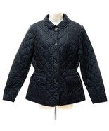 Gap Women&#39;s VTG Quilted Jacket L Large Black Button Front Drawstring Wai... - $53.33