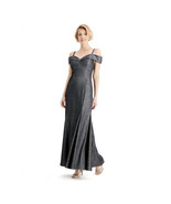 R M Richards Womens Gray Glitter Off Shoulder Fit Flare Formal Dress/Siz... - $1,272.73 MXN