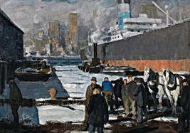 Art Men of the Docks by George Bellows. Life Oil Painting Giclee Print Canvas - £7.41 GBP+