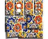 MEXICAN TALAVERA FLOWERS LIGHT SWITCH OUTLET WALL PLATE LATIN FOLK ART S... - $8.49+