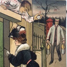 Milk Man House Wife Humor  Vintage Postcard Antique 1908 “just By Way Of Change” - £9.72 GBP