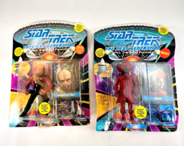 Star Trek The Next Generation Playmates Figures Lot – Worf &amp; Guinan – No... - $11.88
