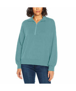 Three Dots Women&#39; Cozy Super Soft Quarter Zip Pullover Shirt - £18.09 GBP