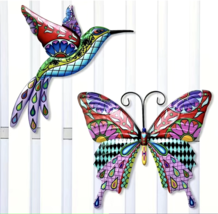 2 Pcs/Set Hummingbird and Butterfly 3D Wall Art - $24.74