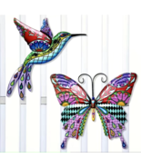 2 Pcs/Set Hummingbird and Butterfly 3D Wall Art - £19.82 GBP