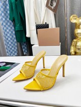 12 colors Women&#39;s High Heel Sandals - brand designs ladies shoes Braided net Sli - £153.84 GBP