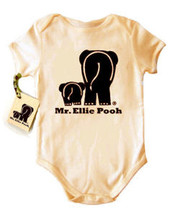 100% Organic Cotton Mr. Ellie Pooh Baby Onesie with Poo Happens! Logo on Back #1 - £20.78 GBP