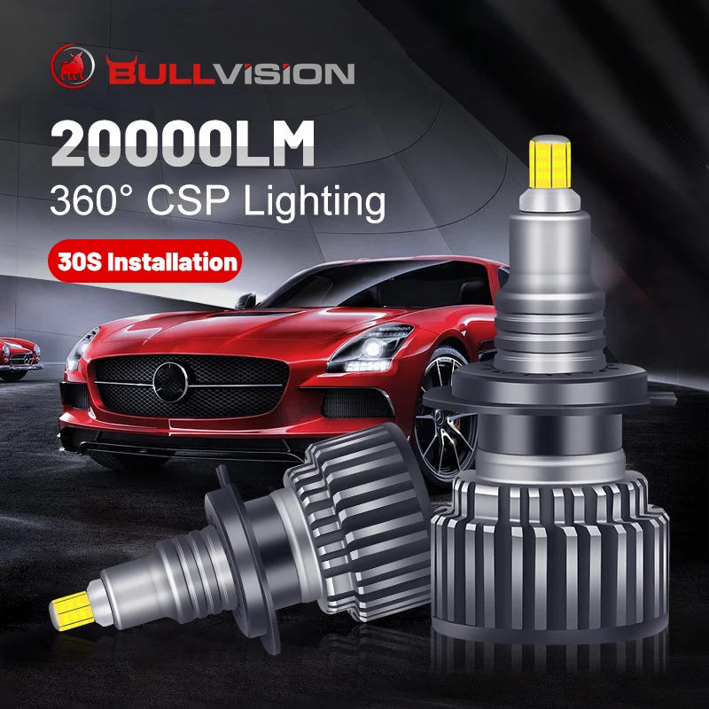 H11 LED Headlight Bulb 20000LM 360 Degree CSP Chip H7 9012 HIR2 H8 H9 9005 9006  - £141.39 GBP