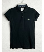 Lacoste Black Short Sleeve Polo Shirt - Kids Size 34 - £22.29 GBP