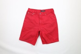 Vtg 90s Perry Ellis America Mens 30 Distressed Spell Out Denim Jean Shorts USA - £31.11 GBP