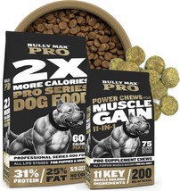 Pro 2X High Calorie &amp; Protein Dry Dog Food &amp; 11-In-1 Chews For Muscle &amp; Weight G - $90.99