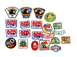 21 Billiard BCA APA 8-Ball Patches Pool Camel Bud Light Championships 19... - £77.71 GBP