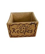 Vintage Handmade Pottery Recipe Box Rustic Studio Pottery Kitchen Organizer - $21.60