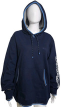 Ben Sherman Mens Fleece Spellout  Logo Hoodie Sweatshirt Navy Blue XL  - $49.84