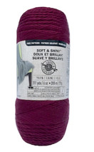 Soft and Shiny Yarn by Loops and Threads, Solid, Medium 4, Burgundy, 6 O... - $7.95