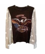 Harley Davidson Custom Rework Classic Eagle Graphic Sweatshirt - £62.52 GBP