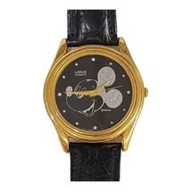 Lorus Mickey Mouse Watch V501-6K70  Gold &amp; Silver Tone Glittery Disney T... - £25.85 GBP