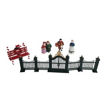 3 Dept 56 Dickens 5514-0 Village Wrought Iron Gate and Fence Candy Cane Bench - £25.57 GBP