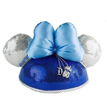 Disneyland 60th Anniversary Sequins Minnie Ear Hat with Charm - £18.12 GBP